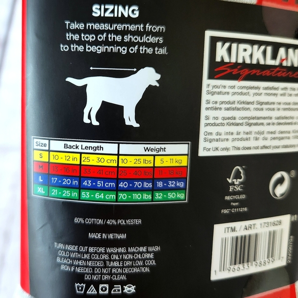 NWT Kirkland Signature Logo Costco Pet Hoodie Shirt Black, Dog Size M - Picture 8 of 11